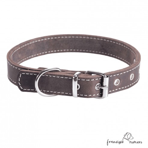 Collar de piel de vaquetilla