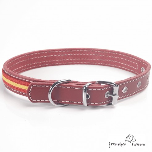 Collar de piel de vaquetilla con...